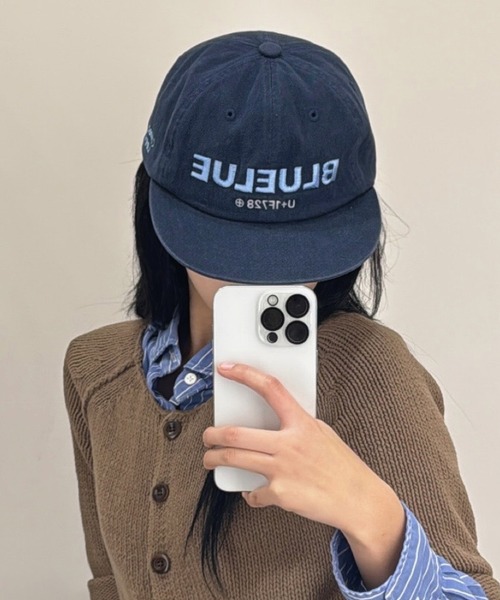 BLUELUE（ブルール）の「「BLUELUE / ブルールー」BLUELUE 6 パネルキャップ（キャップ・メンズ・ブラウン/ネイビー・FREE）」の3枚目の写真