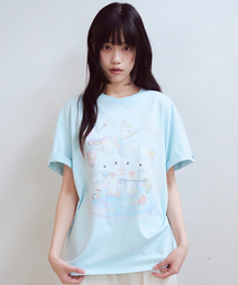 OAFISH X PLASTICPECO ロールアップTシャツ、スカイブルー