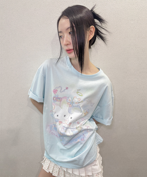 OAFISH(オアフィッシュ)の「OAFISH X PLASTICPECO ロールアップTシャツ、スカイブルー(Tシャツ/カットソー・レディース・その他・FREE)」の2枚目の写真