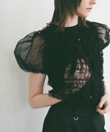 CLANE（クラネ）の「TULLE VEST LAYERED TOPS（Tシャツ/カットソー）」