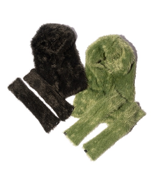 glamb（グラム）の「Fur Arm Cover & Hood Set / ファーアームカバー＆フードセット（アームカバー・メンズ・ブラック/グリーン・FREE）」の10枚目の写真