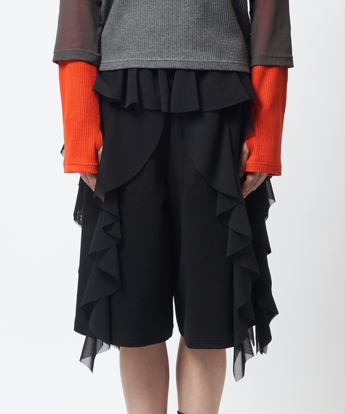 gomme（ゴム）の「フリルポンチパンツ（その他パンツ・レディース・グリーン/ブラック・MEDIUM）」の10枚目の写真