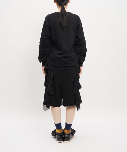gomme（ゴム）の「フリルポンチパンツ（その他パンツ・レディース・グリーン/ブラック・MEDIUM）」の9枚目の写真