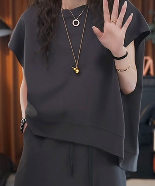 GLAMOROUS JANE(グラマラスジェーン)の「半袖トップス×スカパン 2点セット(セットアップ・レディース・グリーン/ブラック/チャコールグレー・FREE)」の5枚目の写真