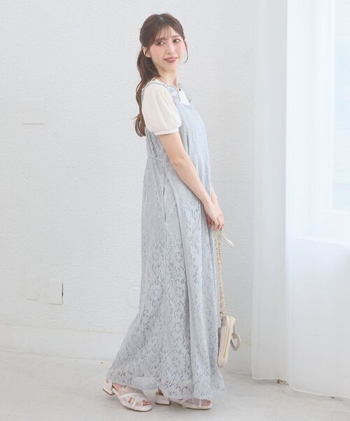 MAJESTIC LEGON(マジェスティックレゴン)の「ワンピにもなるレース浴衣セット(浴衣・レディース・ブルー/ピンクベージュ・MEDIUM)」の11枚目の写真