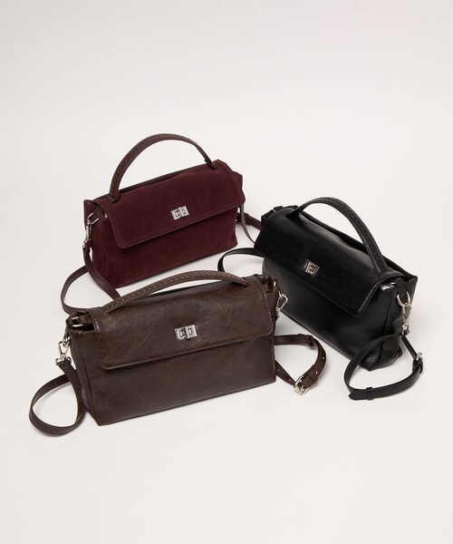 BEAUTY&YOUTH UNITED ARROWS(ビューティーアンドユースユナイテッドアローズ)の「ヒネリ ワンハンドル 2WAY ショルダーバッグ(ショルダーバッグ・レディース・ワインレッド/ブラック/ダークブラウン・FREE)」の16枚目の写真
