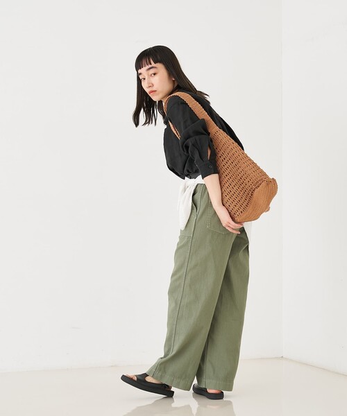 collex(コレックス)の「【ANANS】LARGE クロシェトートバッグ(かごバッグ・レディース・ブラウン/ゴールド・フリー)」の5枚目の写真