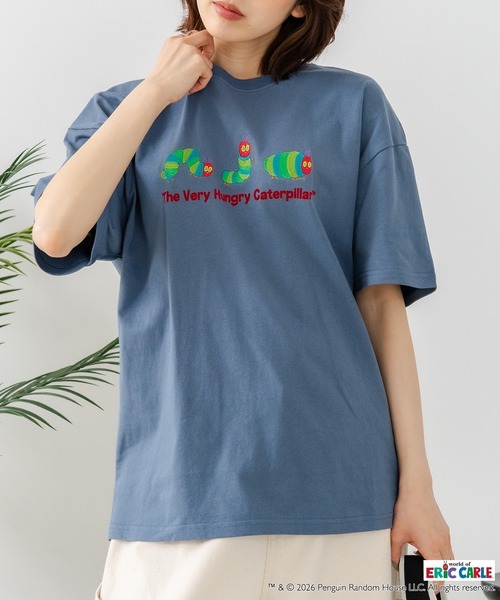 JEANS MATE(ジーンズメイト)の「【はらぺこあおむし/The Very Hungry Caterpillar】【コットン100%のしっかりした生地 ドロップショルダー】オリジナルデザイン 刺繍Tシャツ エリック・カール 絵本 キャラクター グッズ ユニセックス(Tシャツ/カットソー・メンズ・ホワイト系その他/ホワイト系その他3/ブラック系その他2/ブラック系その他3/ブルー系その他/ベージュ系その他2・MEDIUM/LARGE/SMALL)」の6枚目の写真