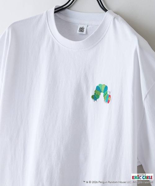 JEANS MATE(ジーンズメイト)の「【はらぺこあおむし/The Very Hungry Caterpillar】【コットン100%のしっかりした生地 ドロップショルダー】オリジナルデザイン 刺繍Tシャツ エリック・カール 絵本 キャラクター グッズ ユニセックス(Tシャツ/カットソー・メンズ・ホワイト系その他/ホワイト系その他3/ブラック系その他2/ブラック系その他3/ブルー系その他/ベージュ系その他2・MEDIUM/LARGE/SMALL)」の19枚目の写真