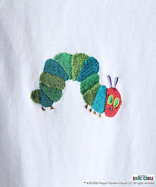 JEANS MATE(ジーンズメイト)の「【はらぺこあおむし/The Very Hungry Caterpillar】【コットン100%のしっかりした生地 ドロップショルダー】オリジナルデザイン 刺繍Tシャツ エリック・カール 絵本 キャラクター グッズ ユニセックス(Tシャツ/カットソー・メンズ・ホワイト系その他/ホワイト系その他3/ブラック系その他2/ブラック系その他3/ブルー系その他/ベージュ系その他2・MEDIUM/LARGE/SMALL)」の20枚目の写真