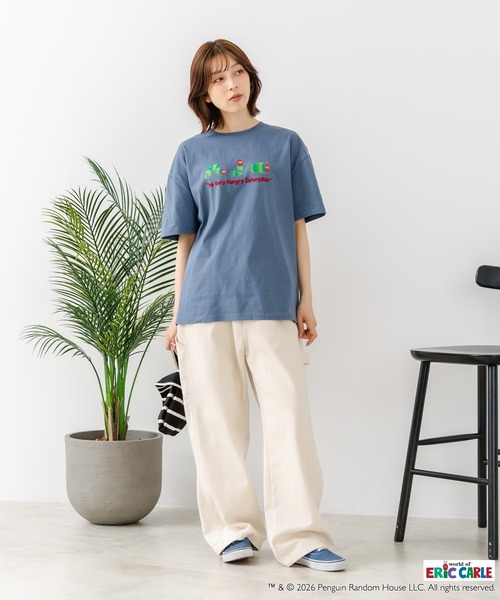 JEANS MATE(ジーンズメイト)の「【はらぺこあおむし/The Very Hungry Caterpillar】【コットン100%のしっかりした生地 ドロップショルダー】オリジナルデザイン 刺繍Tシャツ エリック・カール 絵本 キャラクター グッズ ユニセックス(Tシャツ/カットソー・メンズ・ホワイト系その他/ホワイト系その他3/ブラック系その他2/ブラック系その他3/ブルー系その他/ベージュ系その他2・MEDIUM/LARGE/SMALL)」の7枚目の写真