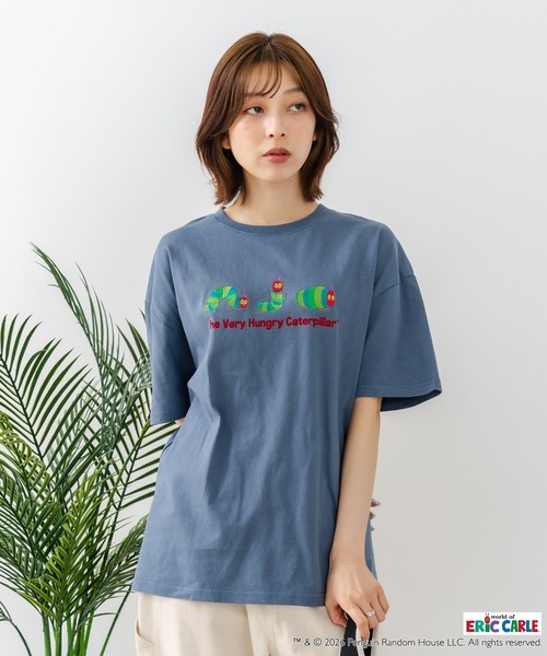 JEANS MATE(ジーンズメイト)の「【はらぺこあおむし/The Very Hungry Caterpillar】【コットン100%のしっかりした生地 ドロップショルダー】オリジナルデザイン 刺繍Tシャツ エリック・カール 絵本 キャラクター グッズ ユニセックス(Tシャツ/カットソー・メンズ・ホワイト系その他/ホワイト系その他3/ブラック系その他2/ブラック系その他3/ブルー系その他/ベージュ系その他2・MEDIUM/LARGE/SMALL)」の13枚目の写真