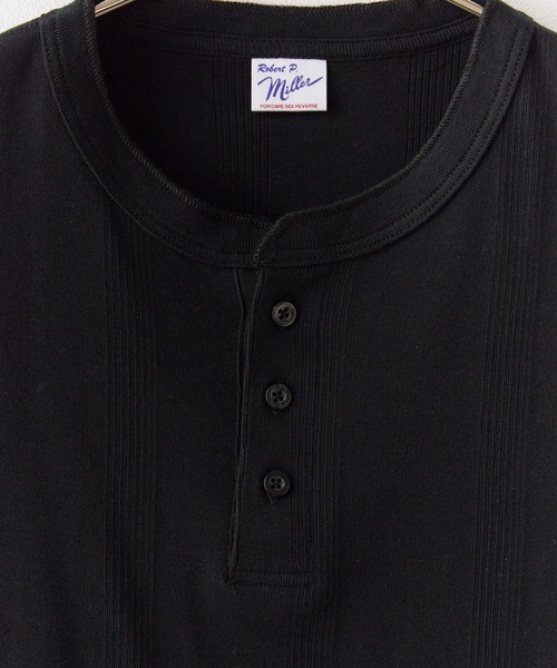 MILLER（ミラー）の「R.P.miller/ミラー ヘンリー半袖Tシャツ（Tシャツ/カットソー・メンズ・ホワイト/ブラック/グレー・L/LL/M）」の6枚目の写真