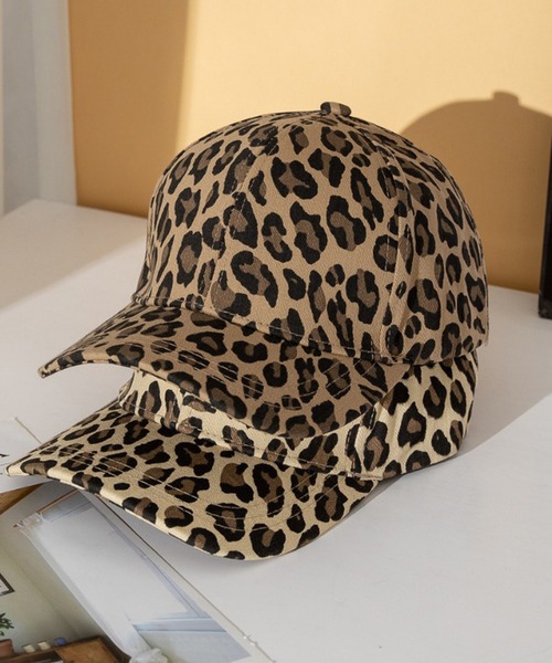 DAY CLOSET(デイ クローゼット)の「【サイズ調節可】レオパード柄キャップ レディース(サンバイザー・レディース・アイボリー/ブラウン・ONE SIZE)」の5枚目の写真