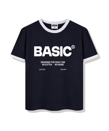 BASIC LABEL（ベーシックラベル）の「NoExtras Ringer Loose Fit Short-Sleeved T-Shirt 4 Color [BLSE_4002]（Tシャツ/カットソー）」