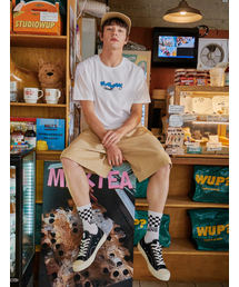 FLATWAVE IN SEOUL（フラットウェーブインソウル）の「Wynd Print T-Shirts White（Tシャツ/カットソー）」