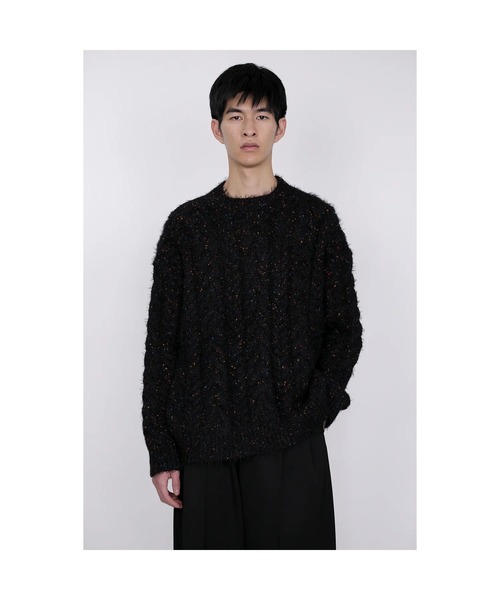 th products(ティーエイチプロダクト)の「【th products】Color Nep Mole Knit Pullover(ニット/セーター・メンズ・グレー/ブラック・2/1)」の2枚目の写真