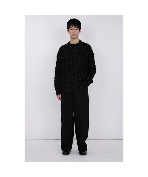 th products(ティーエイチプロダクト)の「【th products】Color Nep Mole Knit Pullover(ニット/セーター・メンズ・グレー/ブラック・2/1)」の3枚目の写真