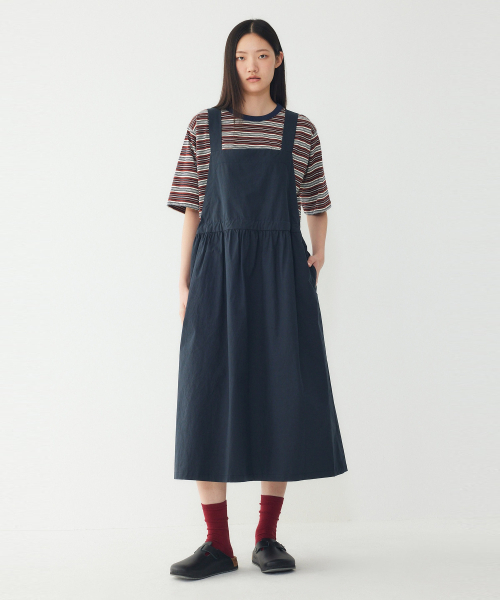 STUDIO TOMBOY(スタジオトムボーイ)の「バックリボンレイヤードワンピース_ダークネイビー 9176241981(ワンピース・レディース・ネイビー・OS)」の3枚目の写真