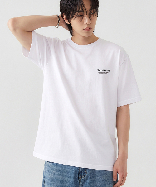 HALFNINE(ハーフナイン)の「ハーフライティング 半袖Tシャツ I05BRD_HBX11337(Tシャツ/カットソー・メンズ・ホワイト/ブラック・LARGE/MEDIUM/X-LARGE/SMALL)」の3枚目の写真