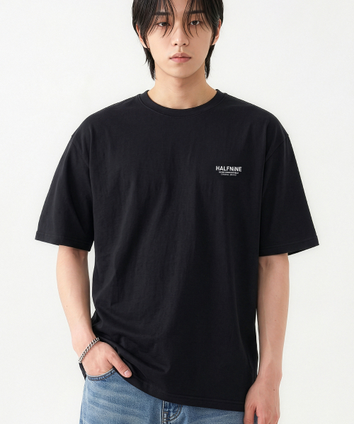 HALFNINE(ハーフナイン)の「ハーフライティング 半袖Tシャツ I05BRD_HBX11337(Tシャツ/カットソー・メンズ・ホワイト/ブラック・LARGE/MEDIUM/X-LARGE/SMALL)」の5枚目の写真