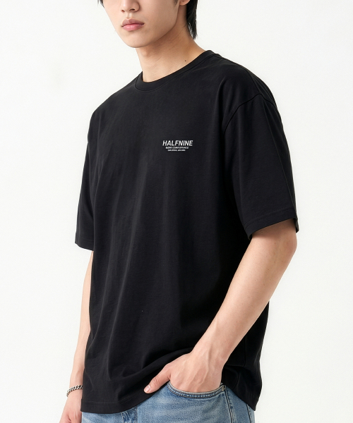 HALFNINE(ハーフナイン)の「ハーフライティング 半袖Tシャツ I05BRD_HBX11337(Tシャツ/カットソー・メンズ・ホワイト/ブラック・LARGE/MEDIUM/X-LARGE/SMALL)」の6枚目の写真