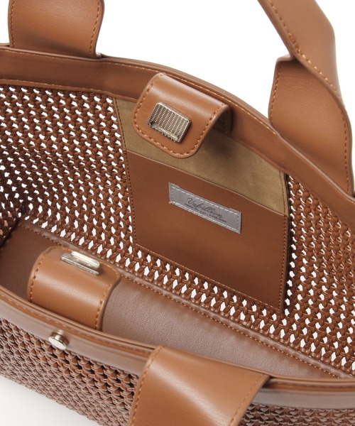 Elura(エルーラ)の「【cache cache(カシュカシュ)】横長メッシュトート/689402(トートバッグ・レディース・ブラウン系その他2/ブラック/オフホワイト・FREE)」の18枚目の写真