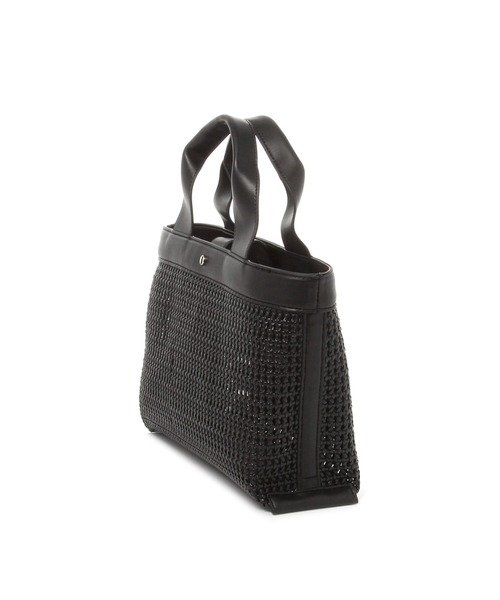 Elura(エルーラ)の「【cache cache(カシュカシュ)】横長メッシュトート/689402(トートバッグ・レディース・ブラウン系その他2/ブラック/オフホワイト・FREE)」の4枚目の写真
