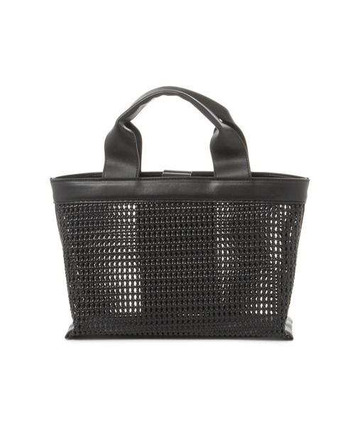 Elura(エルーラ)の「【cache cache(カシュカシュ)】横長メッシュトート/689402(トートバッグ・レディース・ブラウン系その他2/ブラック/オフホワイト・FREE)」の5枚目の写真