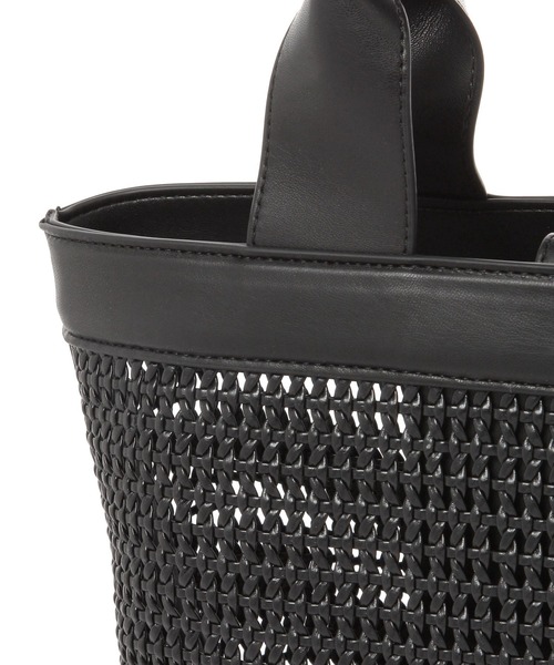 Elura(エルーラ)の「【cache cache(カシュカシュ)】横長メッシュトート/689402(トートバッグ・レディース・ブラウン系その他2/ブラック/オフホワイト・FREE)」の8枚目の写真