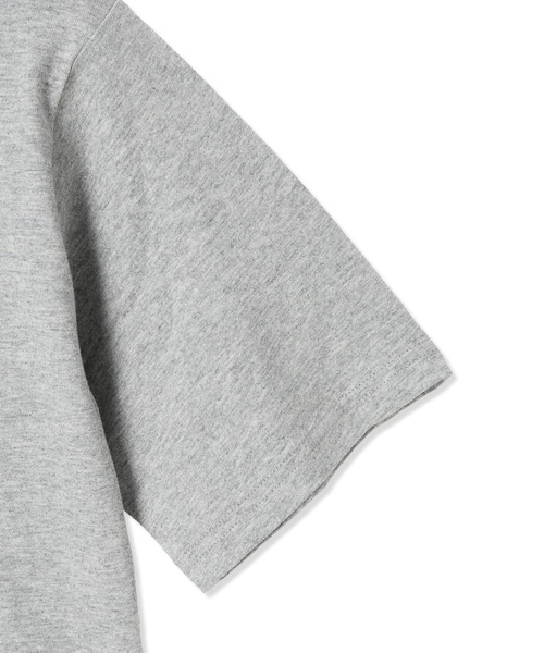 CROSSPLUS ONLINE(クロスプラスオンライン)の「おかべてつろう「明日はきっといい日」ポケットTシャツ(Tシャツ/カットソー・レディース・杢グレー/ブルー・M/L)」の6枚目の写真