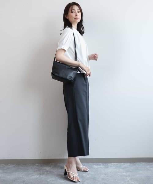 OFUON le MK(オフオンルエムケー)の「共布ベルト付きワンタックワイドパンツ/UVカット/洗濯機で洗える/セットアップ対応可(その他パンツ・レディース・ライトブルー/ダークグレー・36/40/38)」の12枚目の写真