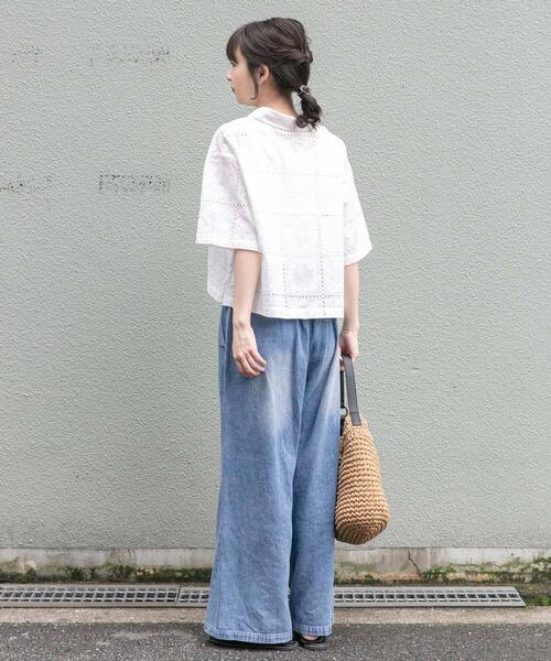 ITEMS URBANRESEARCH(アイテムズ アーバンリサーチ)の「綿麻デニムパンツ(デニムパンツ・レディース・ブルー系その他/ブルー・FREE)」の8枚目の写真