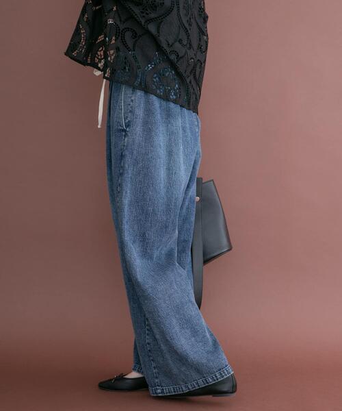 ITEMS URBANRESEARCH(アイテムズ アーバンリサーチ)の「綿麻デニムパンツ(デニムパンツ・レディース・ブルー系その他/ブルー・FREE)」の11枚目の写真