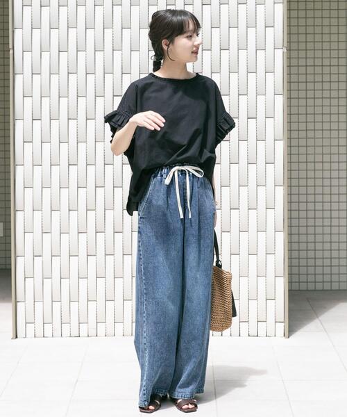 ITEMS URBANRESEARCH(アイテムズ アーバンリサーチ)の「綿麻デニムパンツ(デニムパンツ・レディース・ブルー系その他/ブルー・FREE)」の17枚目の写真