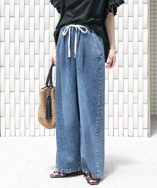 ITEMS URBANRESEARCH(アイテムズ アーバンリサーチ)の「綿麻デニムパンツ(デニムパンツ・レディース・ブルー系その他/ブルー・FREE)」の14枚目の写真