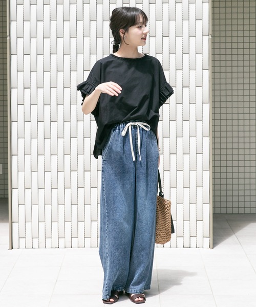 ITEMS URBANRESEARCH(アイテムズ アーバンリサーチ)の「綿麻デニムパンツ(デニムパンツ・レディース・ブルー系その他/ブルー・FREE)」の17枚目の写真