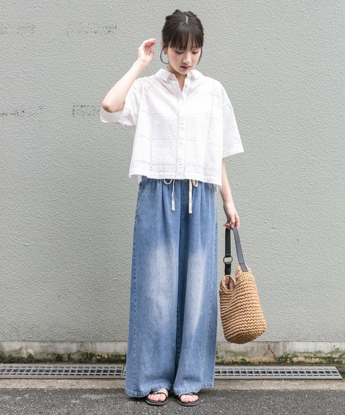 ITEMS URBANRESEARCH(アイテムズ アーバンリサーチ)の「綿麻デニムパンツ(デニムパンツ・レディース・ブルー系その他/ブルー・FREE)」の11枚目の写真