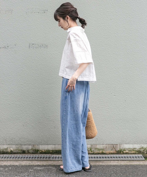 ITEMS URBANRESEARCH(アイテムズ アーバンリサーチ)の「綿麻デニムパンツ(デニムパンツ・レディース・ブルー系その他/ブルー・FREE)」の12枚目の写真