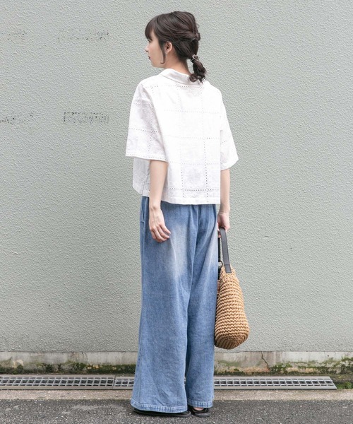 ITEMS URBANRESEARCH(アイテムズ アーバンリサーチ)の「綿麻デニムパンツ(デニムパンツ・レディース・ブルー系その他/ブルー・FREE)」の13枚目の写真