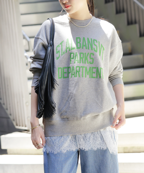 JOURNAL STANDARD relume(ジャーナルスタンダード レリューム)の「《WEB限定追加》ST.ALBANSロゴスウェット(スウェット・レディース・ネイビー/グレー・FREE)」の6枚目の写真