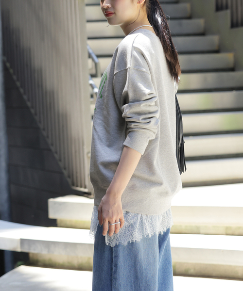 JOURNAL STANDARD relume(ジャーナルスタンダード レリューム)の「《WEB限定追加》ST.ALBANSロゴスウェット(スウェット・レディース・ネイビー/グレー・FREE)」の7枚目の写真