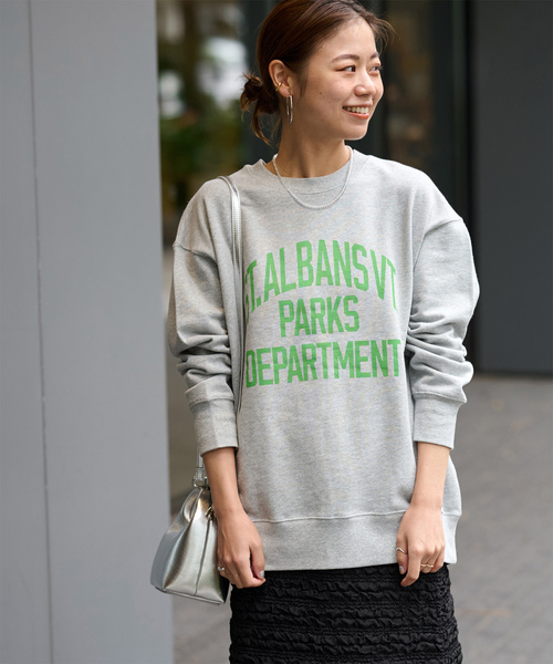 JOURNAL STANDARD relume(ジャーナルスタンダード レリューム)の「《WEB限定追加》ST.ALBANSロゴスウェット(スウェット・レディース・ネイビー/グレー・FREE)」の14枚目の写真