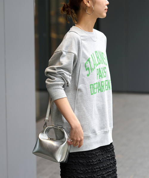 JOURNAL STANDARD relume(ジャーナルスタンダード レリューム)の「《WEB限定追加》ST.ALBANSロゴスウェット(スウェット・レディース・ネイビー/グレー・FREE)」の17枚目の写真