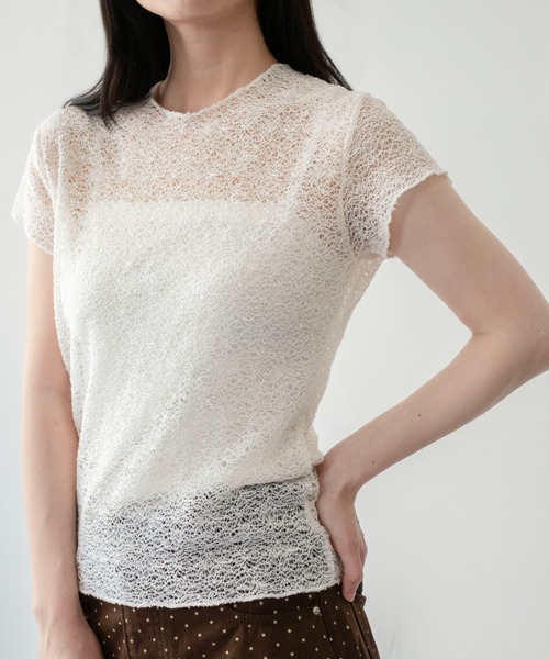 on:nue】カラミレース半袖サマーニット/2026 SS COLLECTION（ニット