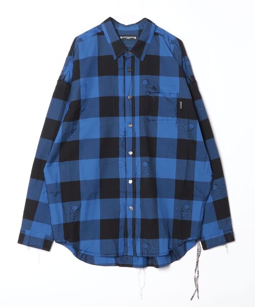 mastermind JAPAN（マスターマインド）の「BLOCK CHECK REVERSIBLE SHIRT（シャツ/ブラウス・メンズ・ブルー系その他/グリーン系その他・XL）」の2枚目の写真