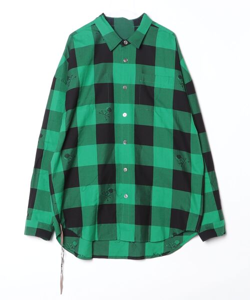 mastermind JAPAN（マスターマインド）の「BLOCK CHECK REVERSIBLE SHIRT（シャツ/ブラウス・メンズ・ブルー系その他/グリーン系その他・XL）」の4枚目の写真