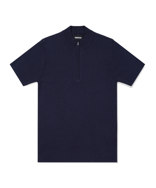 PHOS333(フォースサンサンサン)の「M Slim Fit Half Zip Knit/Navy(ニット/セーター・メンズ・その他・FREE)」の2枚目の写真