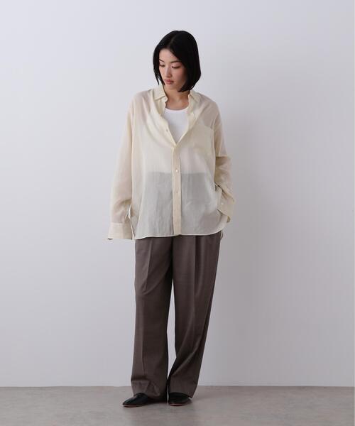 YLEVE / SUPER120'S CHAMBRAY WOOL 3TACK TROUSERS（その他パンツ