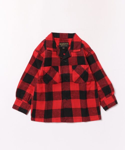 MARKEY'S(マーキーズ)の「オープンカラーチェックシャツ(シャツ/ブラウス・キッズ・ブラウン/ブラック/レッド/マルチ・90/120/100/130/110/140/150)」の18枚目の写真